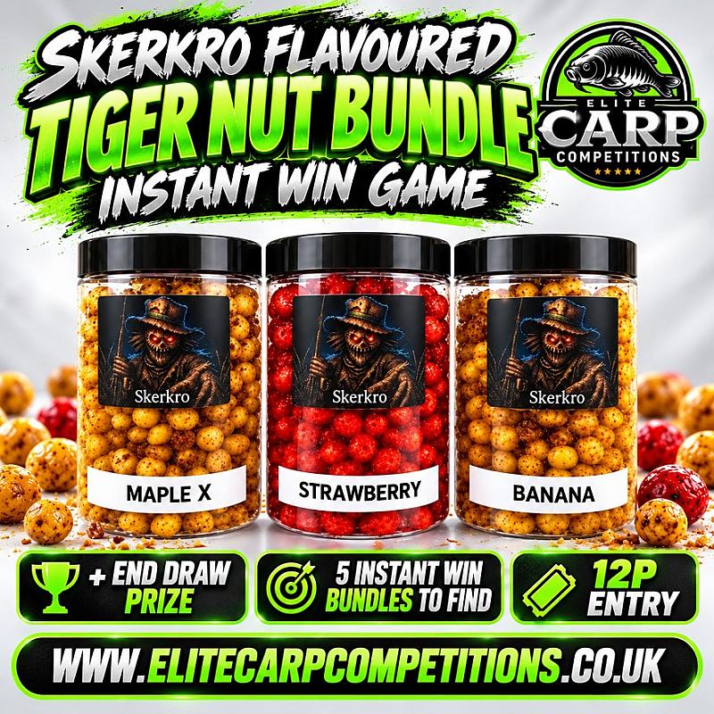 SKERKRO FLAVOURED TIGER NUT BUNDLE INSTANT WIN GAME + END DRAW