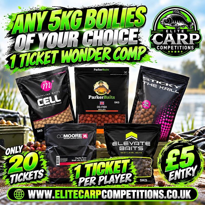 ANY 5KG BOILIES OF YOUR CHOICE 1 TICKET WONDER COMP