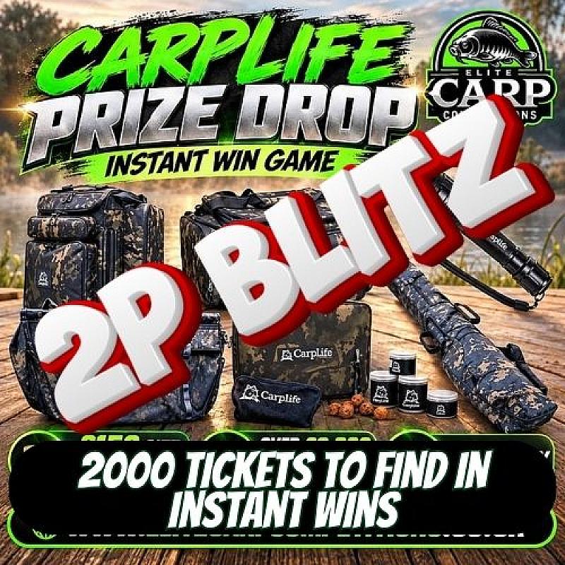 2p BLITZ CARP LIFE PRIZE DROP INSTANT WIN TICKET BLITZ GAME #GGT1