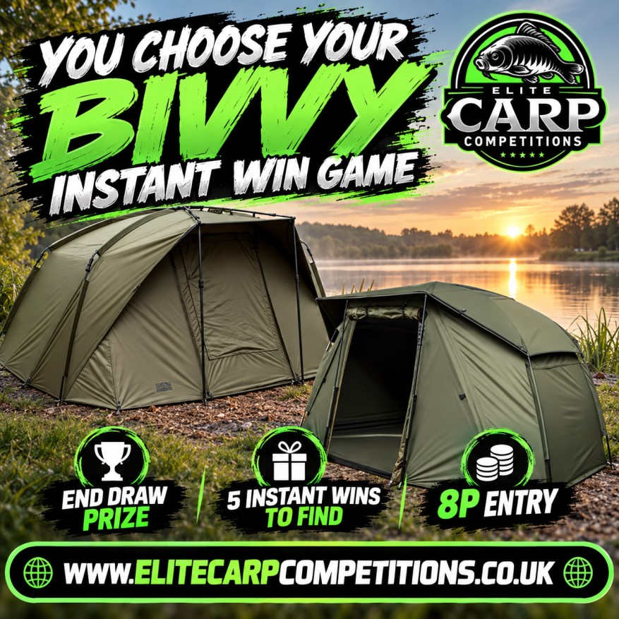 YOU CHOOSE YOUR BIVVY INSTANT WIN GAME + END DRAW