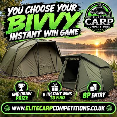 YOU CHOOSE YOUR BIVVY INSTANT WIN GAME + END DRAW
