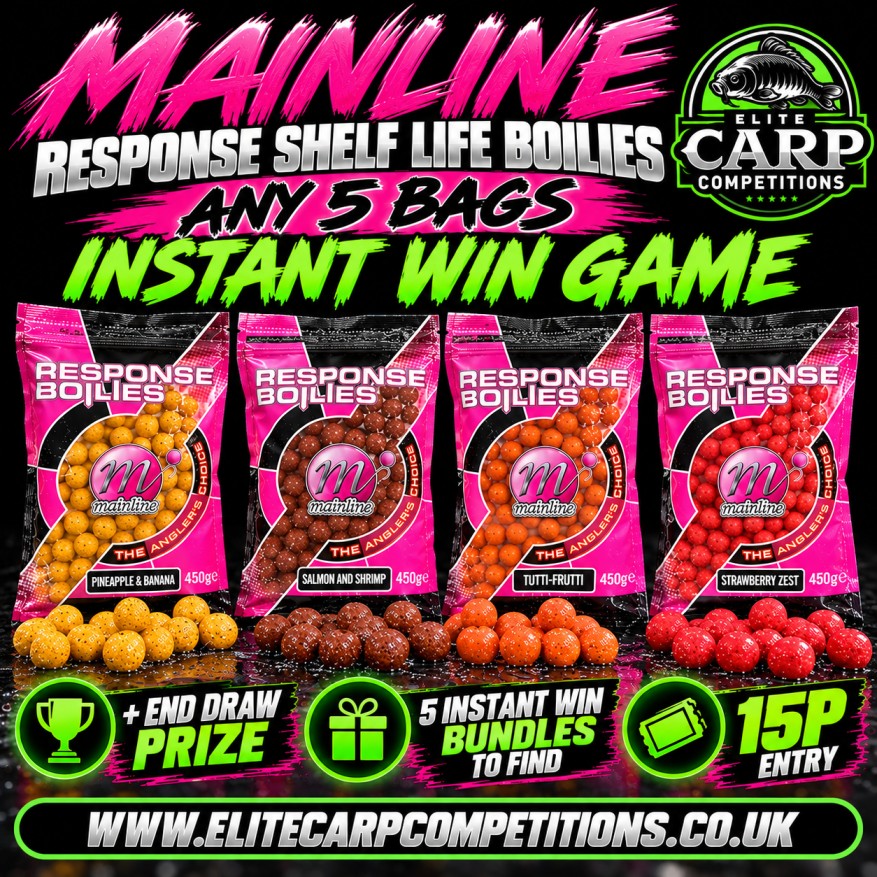 MAINLINE RESPONSE SHELF LIFE BOILIES INSTANT WIN GAME + END DRAW