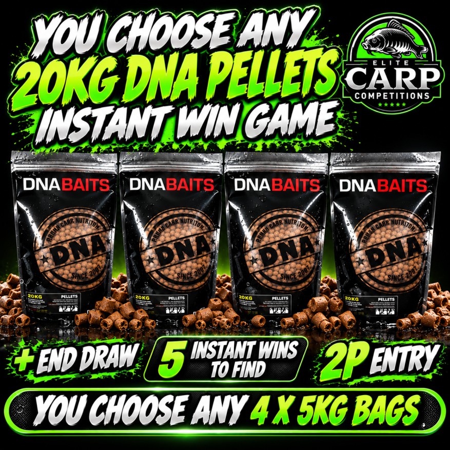 YOU CHOOSE ANY 20KG DNA PELLETS INSTANT WIN GAME + END DRAW