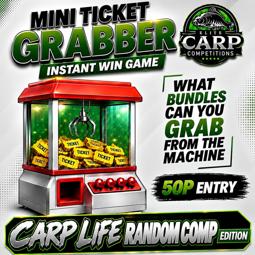 MINI TICKET GRABBER INSTANT WIN GAME CARP LIFE RANDOM COMPS EDITION #777
