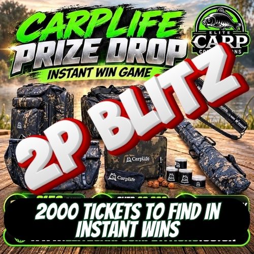 2p BLITZ CARP LIFE PRIZE DROP INSTANT WIN TICKET BLITZ GAME #T65