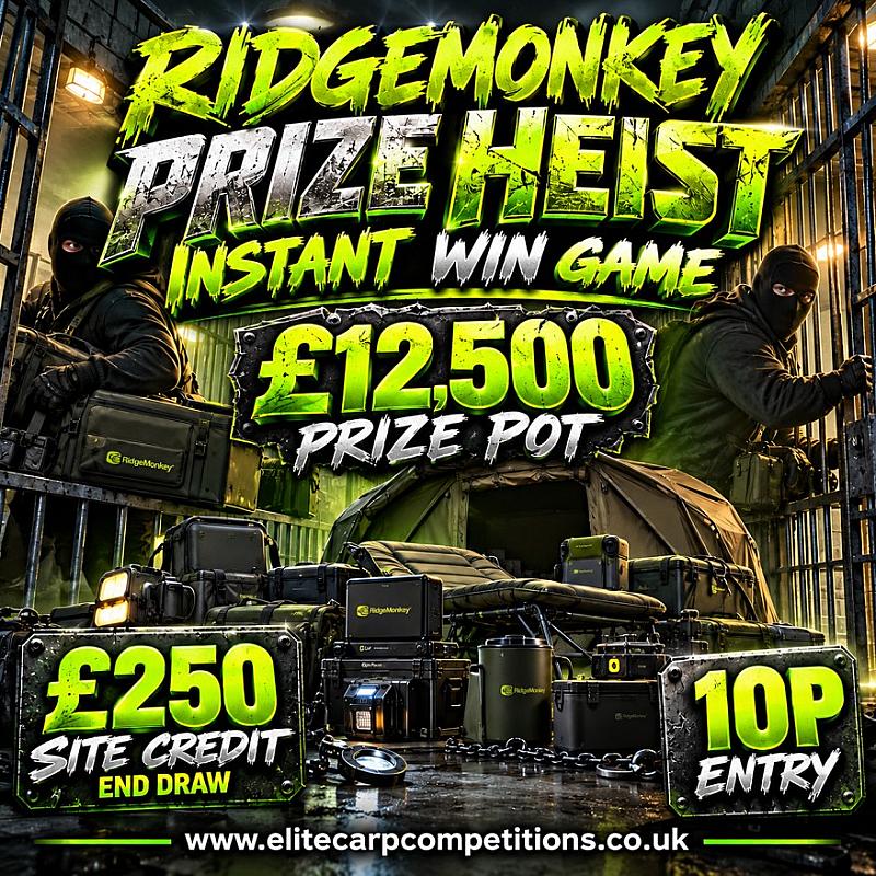 RIDGE MONKEY PRIZE HEIST INSTANT WIN GAME + SITE CREDIT END DRAW