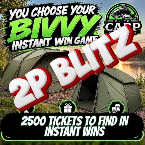2p BLITZ YOU CHOOSE YOUR BIVVY INSTANT WIN TICKET BLITZ GAME RT