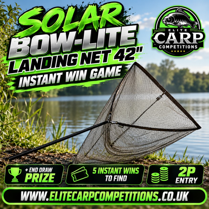 SOLAR BOW LITE 42" LANDING NET INSTANT WIN GAME + END DRAW