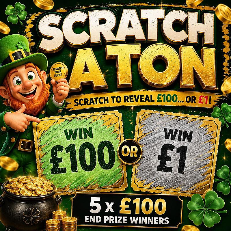 Scratch A Ton - 5 x £100 End Prizes 