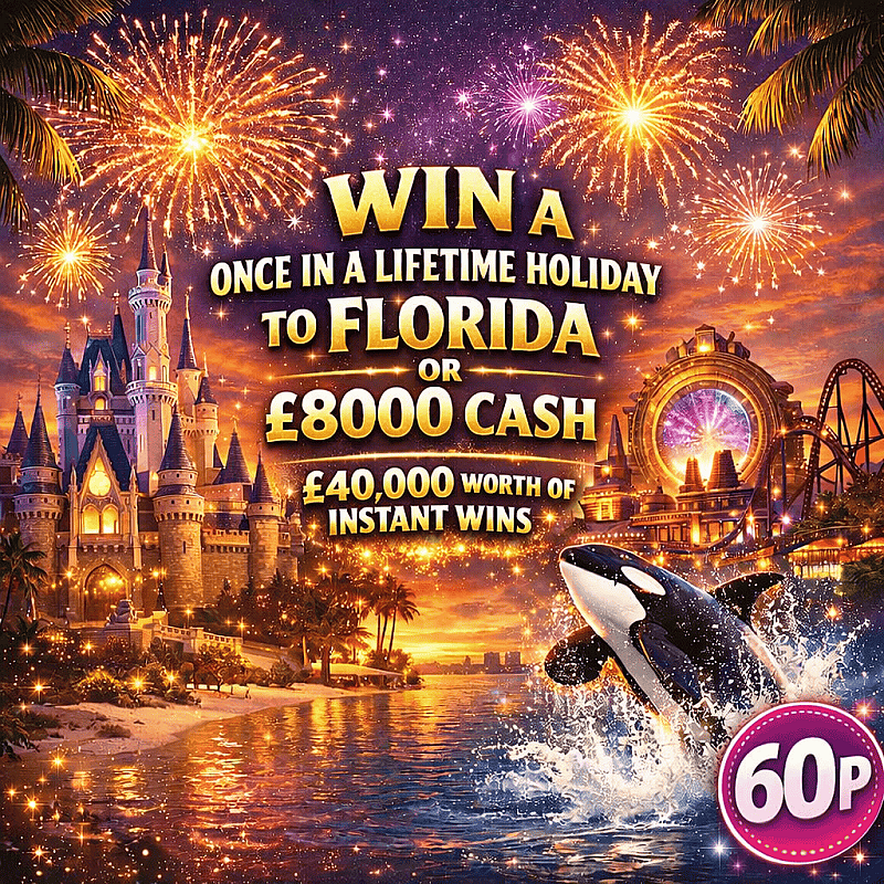 WIN A DREAM HOLIDAY TO FLORIDA + £40,000 INSTANT WINS!