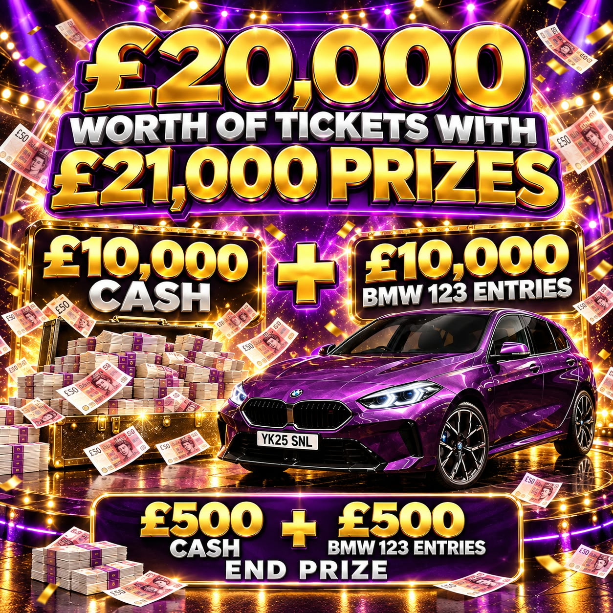 £20,000 Entries £21,000 Prizes