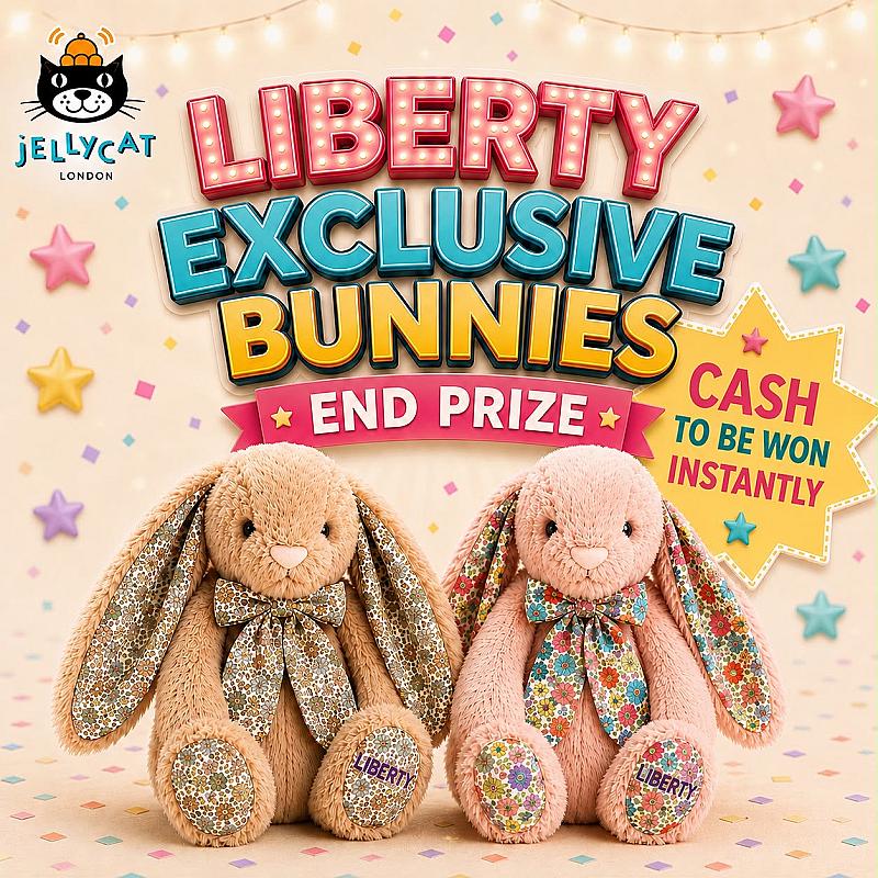 Jellycat Liberty Exclusive Bunnies & Cash Instants  