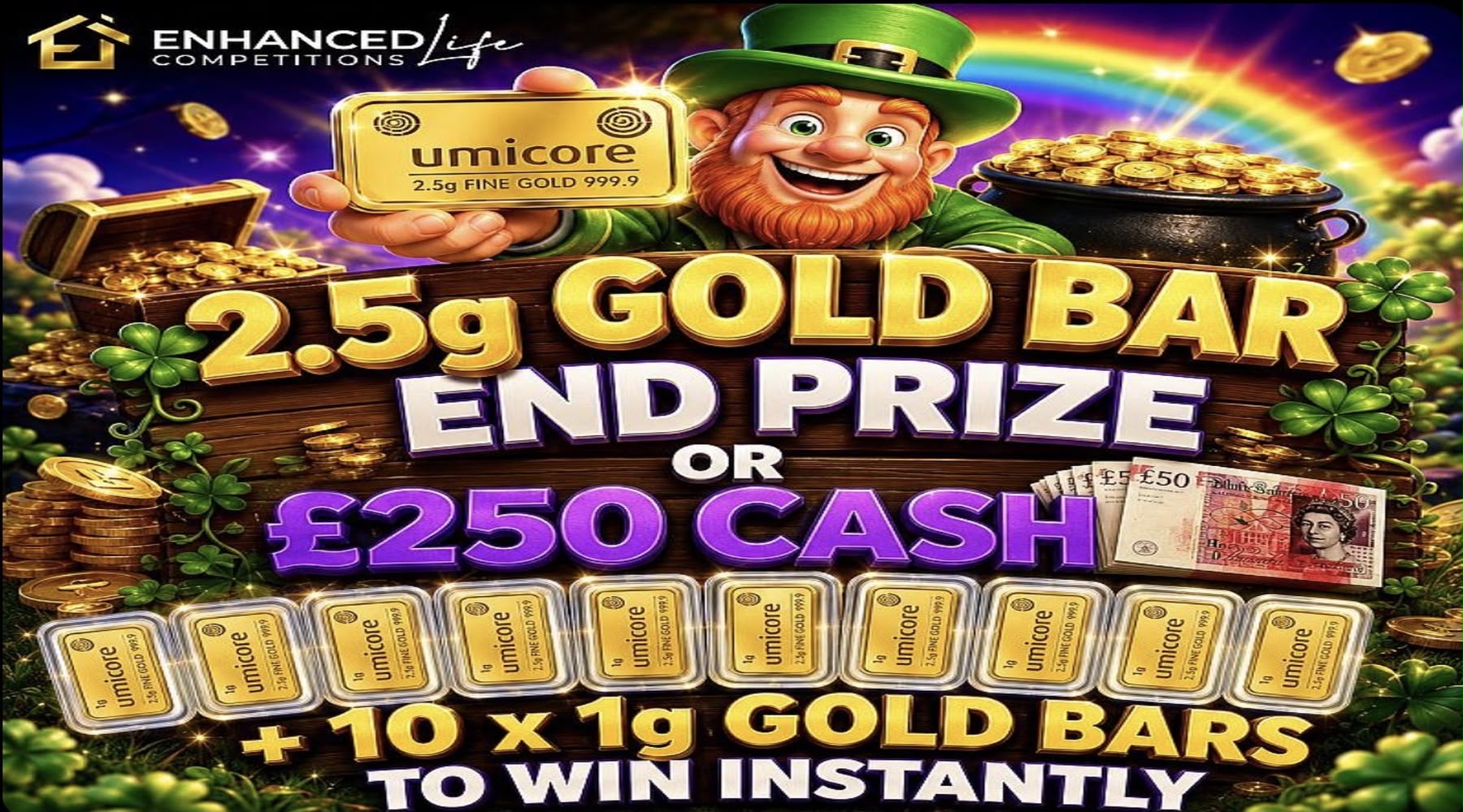 2.5g Gold Bar + Instants