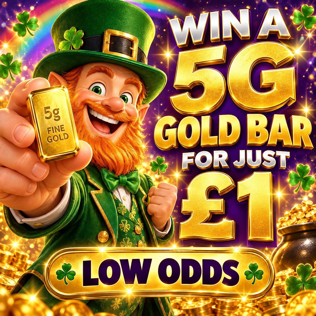 5g Gold Bar Worth £550+