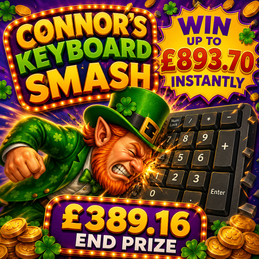 Connor's Keyboard Smash - £389.16 End Prize