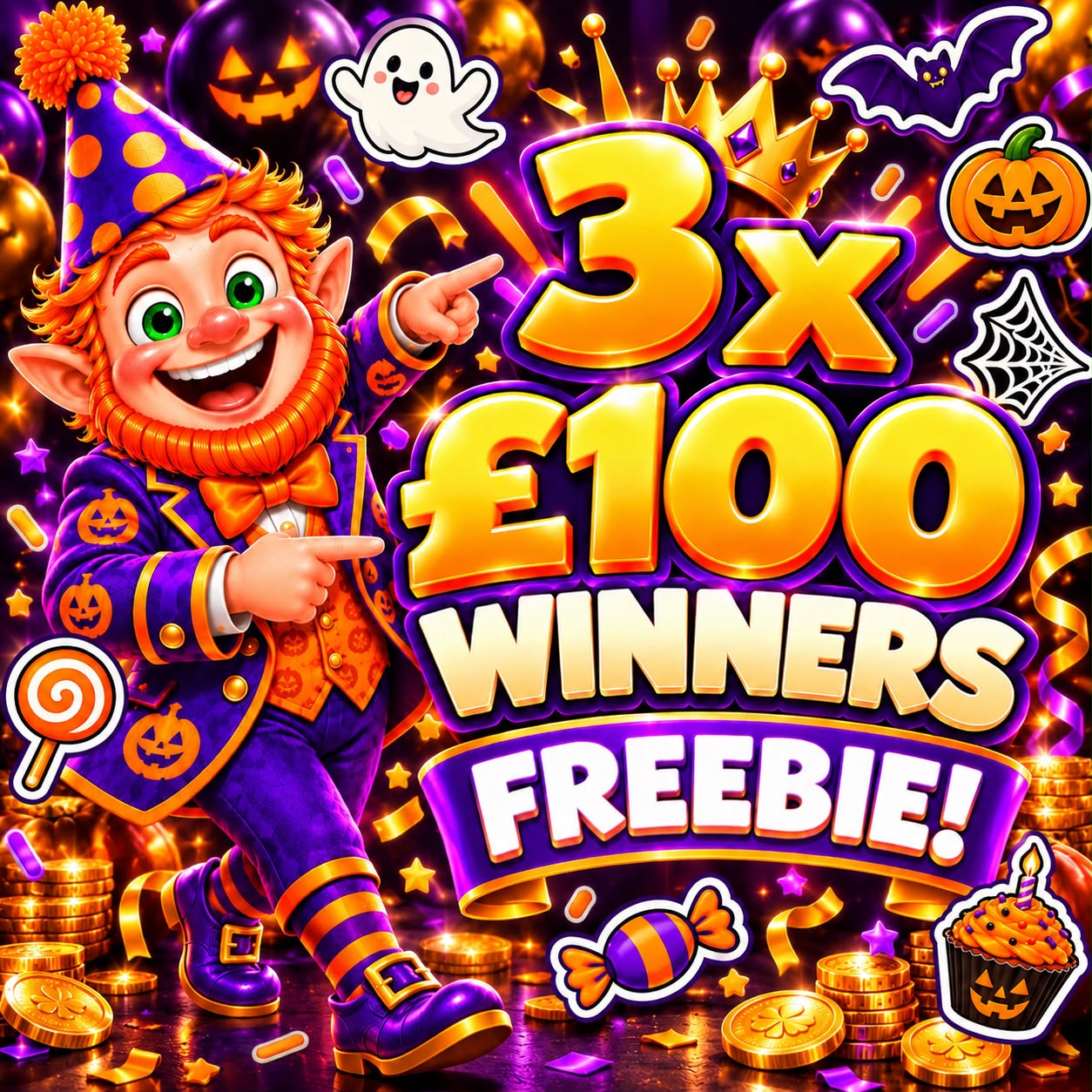 Birthday BOO-Nanza 3 x £100 End Winners Freebie