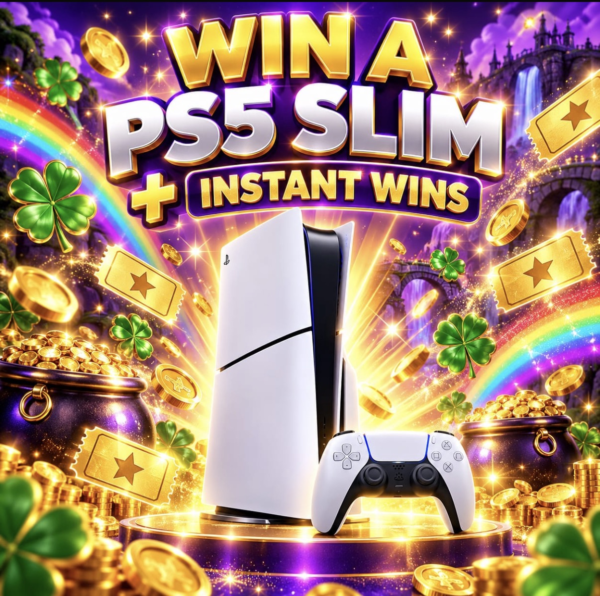 Win A Ps5 Slim, Plus Cash Instants 