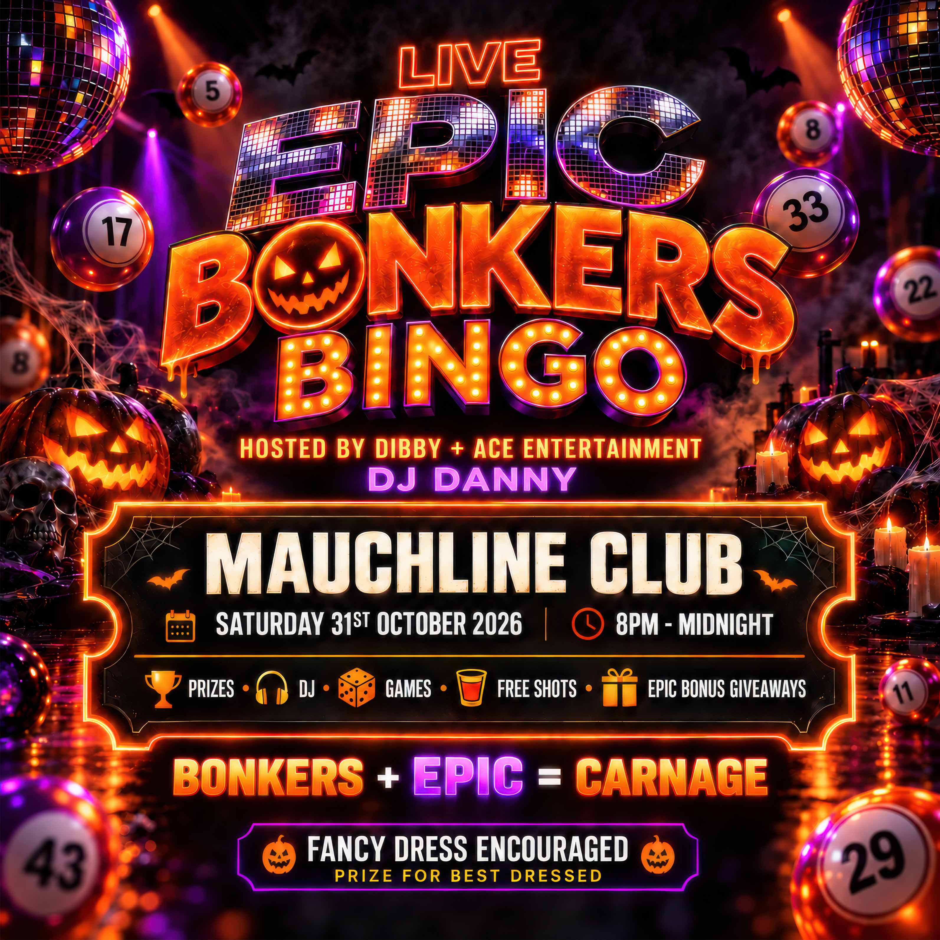 LIVE: EPIC BONKERS BINGO TICKET