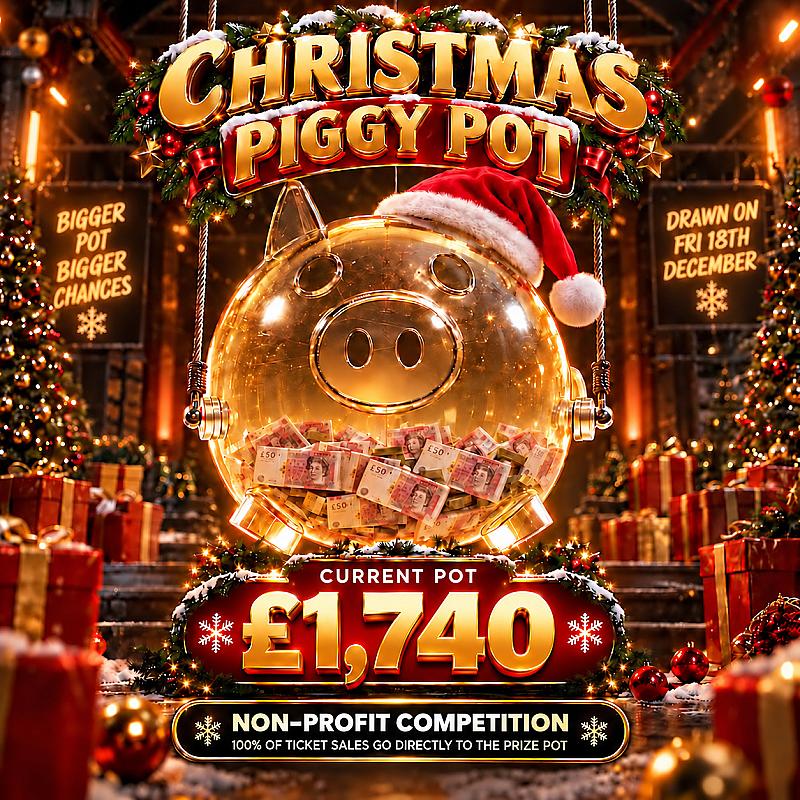 CHRISTMAS PIGGY POT - CURRENT POT £1740