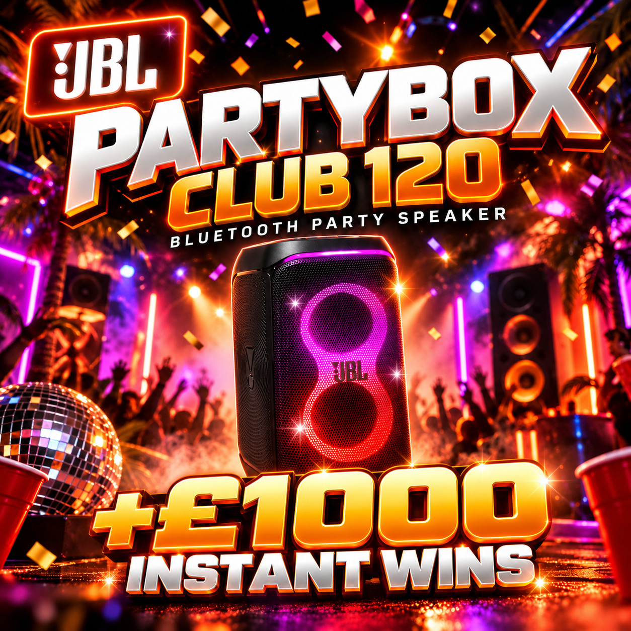 JBL PARTYBOX CLUB 120 + £1K INSTANT WINS