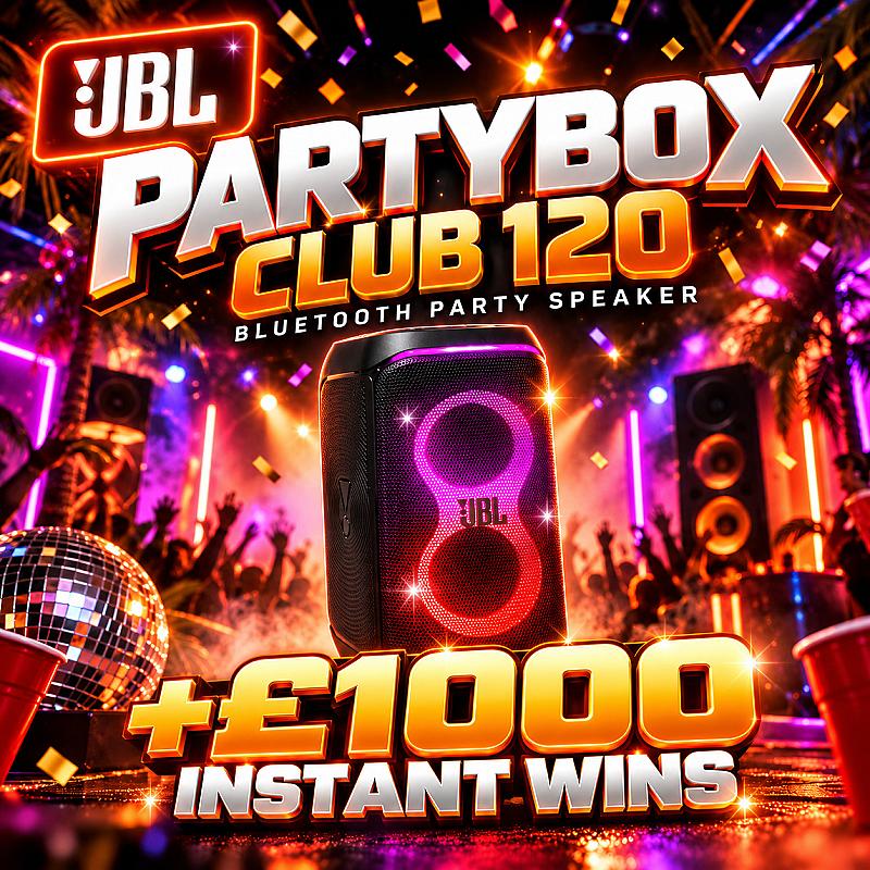 JBL PARTYBOX CLUB 120 + £1K INSTANT WINS