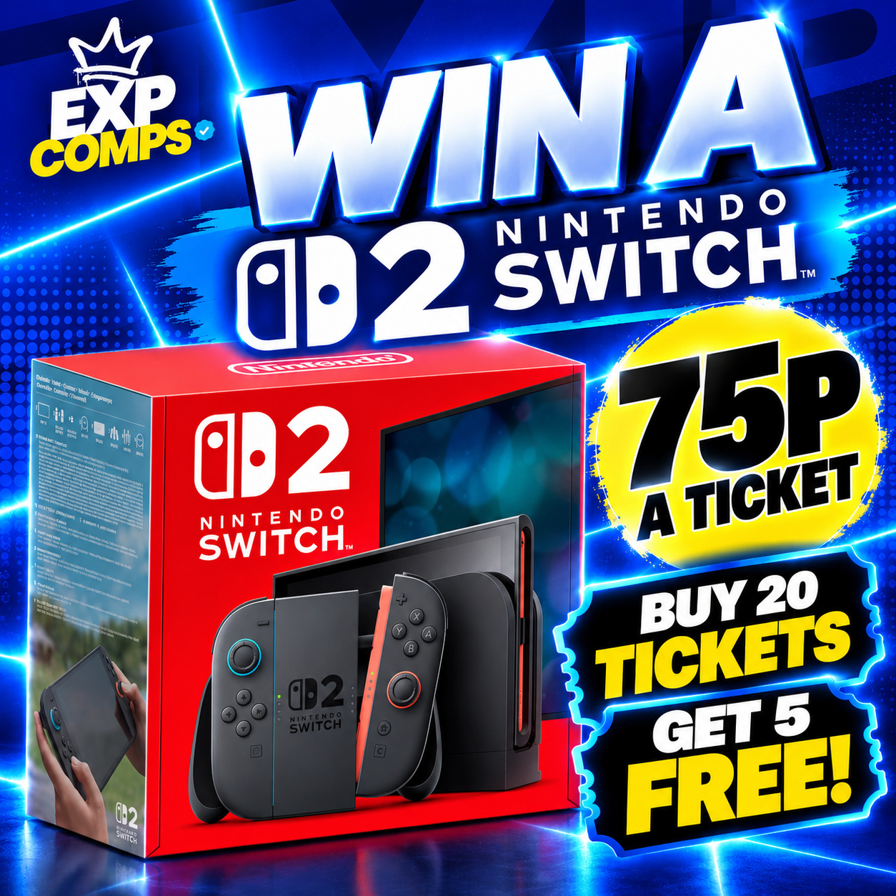 Win A Nintendo Switch2 - Just 75p!