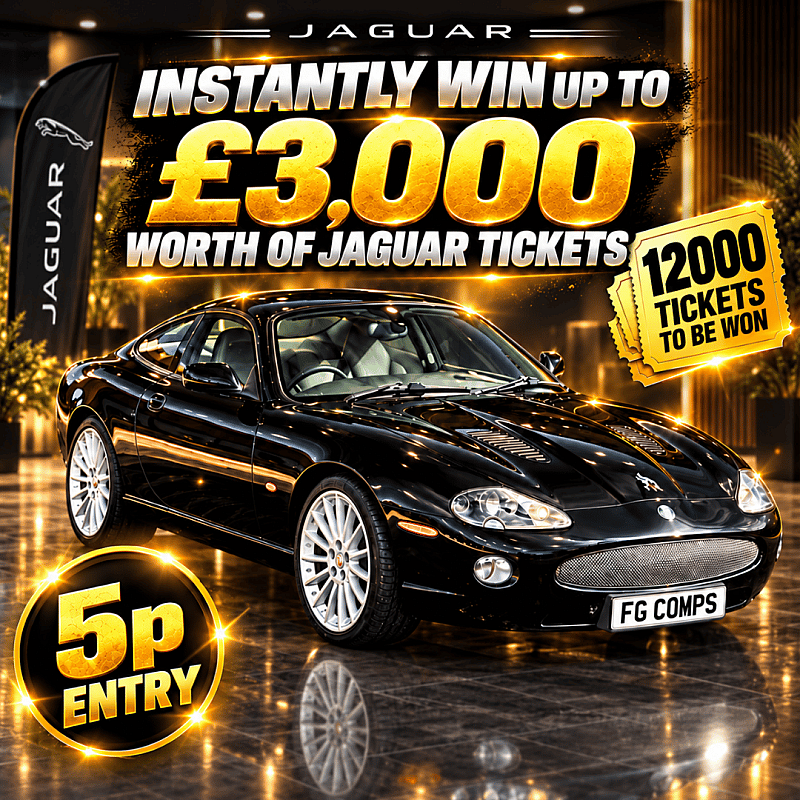 INSTANTLY WIN UP TO £3000 WORTH OF JAGUAR XKR TICKETS! 🎟️