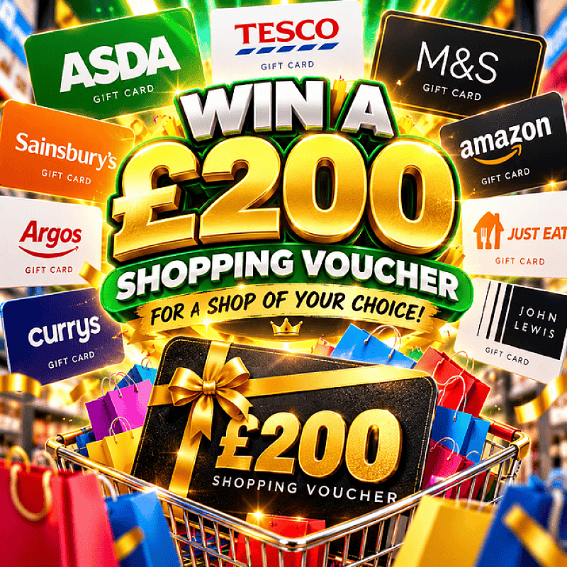 WIN A £200 SHOPPING VOUCHER FOR A SHOP OF YOUR CHOICE! 🛍️🛒