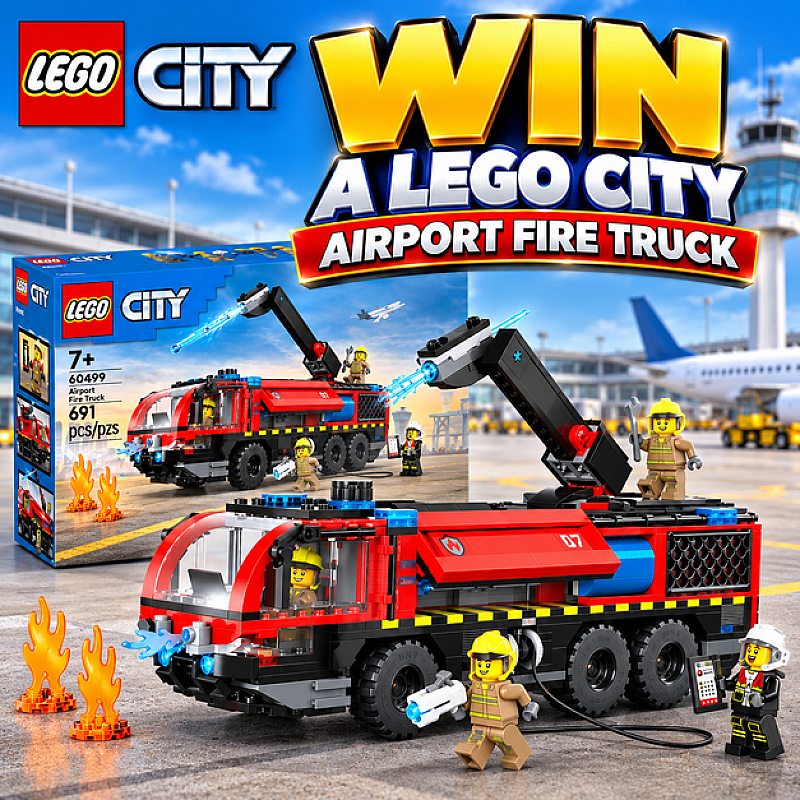 WIN A LEGO CITY AIRPORT FIRETRUCK! 🚒