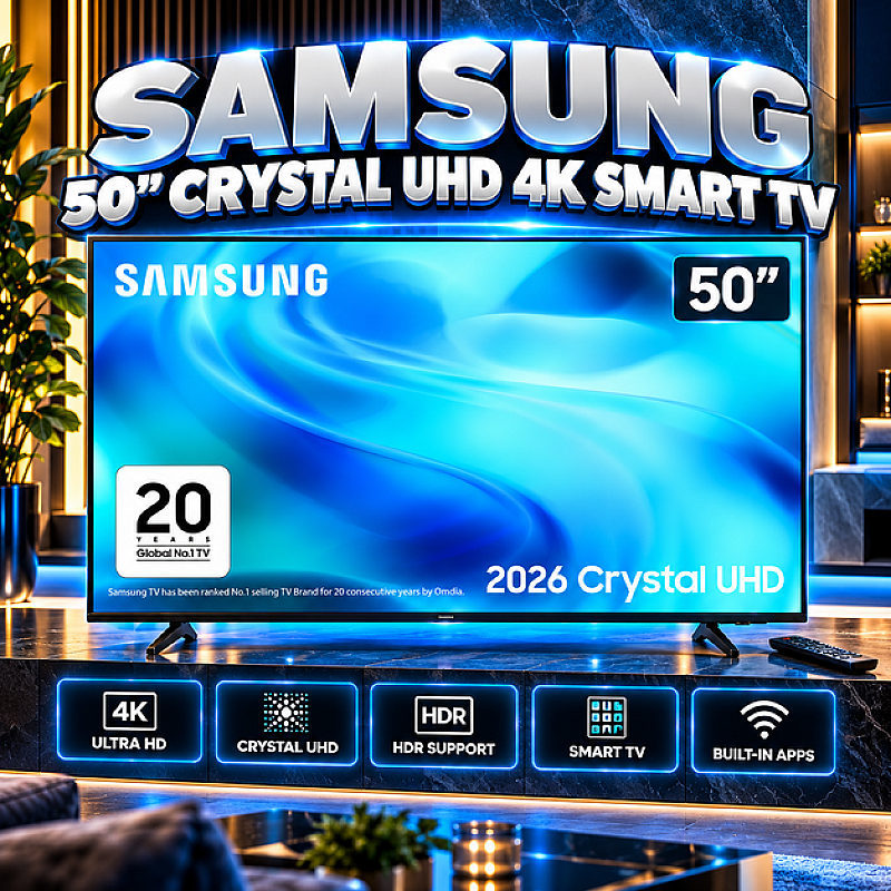  WIN A SAMSUNG 50" CRYSTAL UHD 4K SMART TV! 📺
