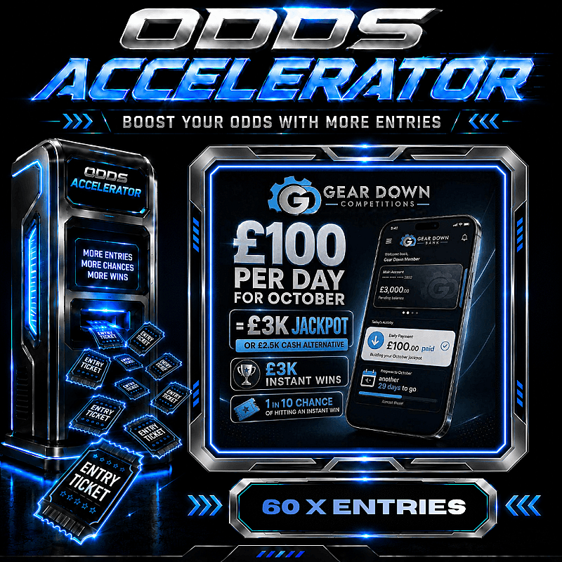 60 X ENTRIES - WIN £100 A DAY IN OCTOBER + 3K INSTANTS