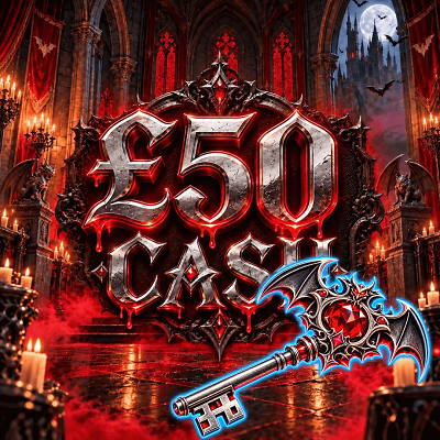 £50 Cash (Vampire Key ADDED - Find This Instant Win To Be Added To The £500 BONUS WHEEL OF BLOOD)
