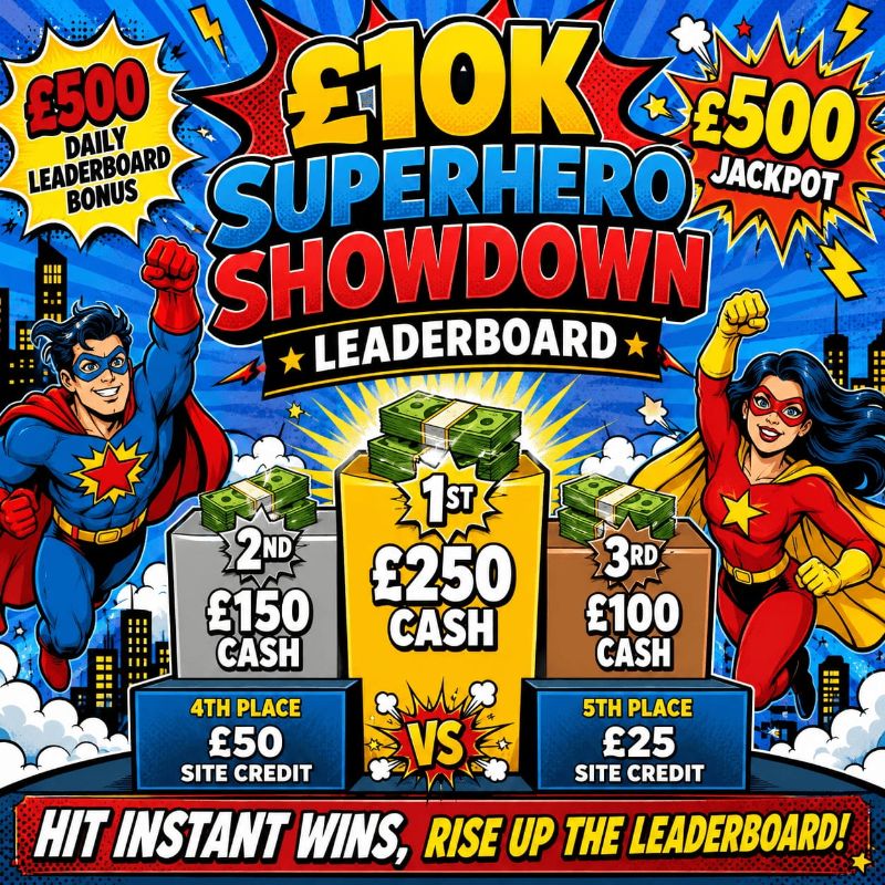 £10K SUPERHERO SHOWDOWN LEADERBOARD