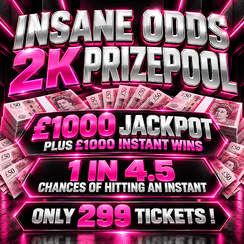 INSANE LOW ODDS - £1,000 TAX FREE CASH
