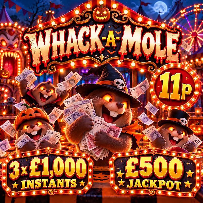 WHACK A MOLE  🔨 WIN £1K INSTANTLY! 