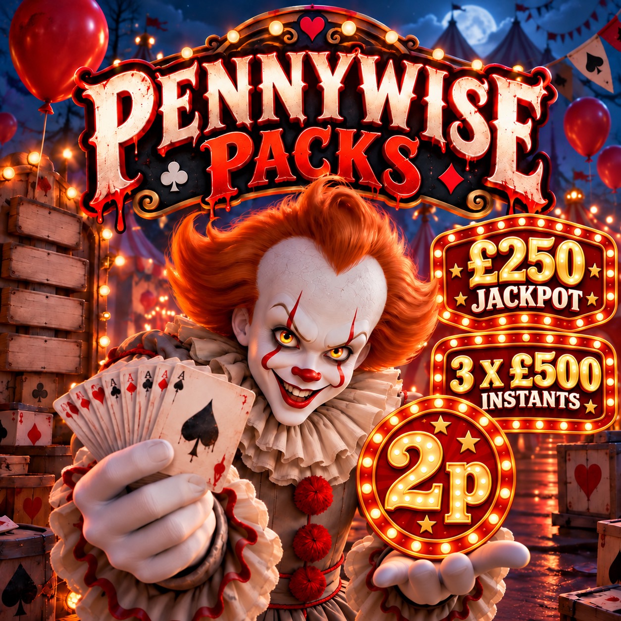 £4.8K PENNYWISE PACKS 🤡 - £250 JACKPOT