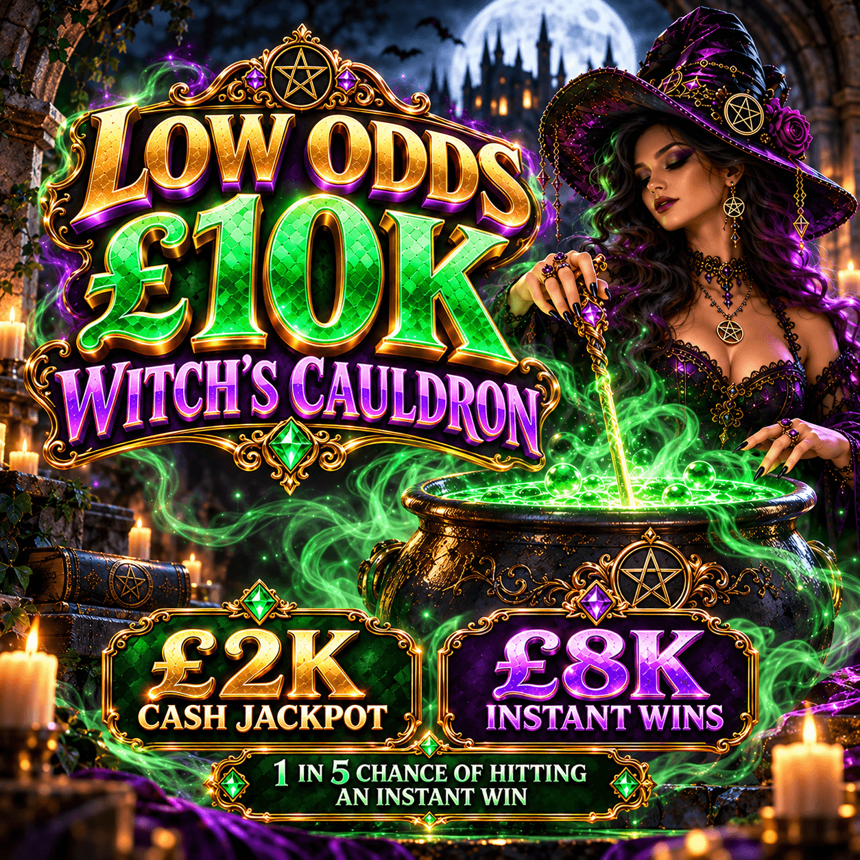 🧙‍♀️ LOW ODDS £10K WITCH’S CAULDRON – CAULDRON DROP! 