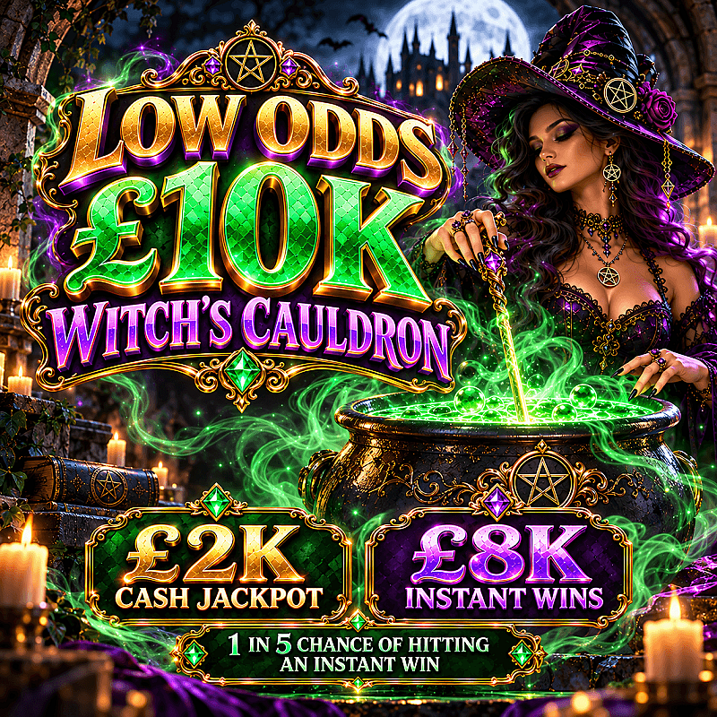 🧙‍♀️ LOW ODDS £10K WITCH’S CAULDRON – CAULDRON DROP! 