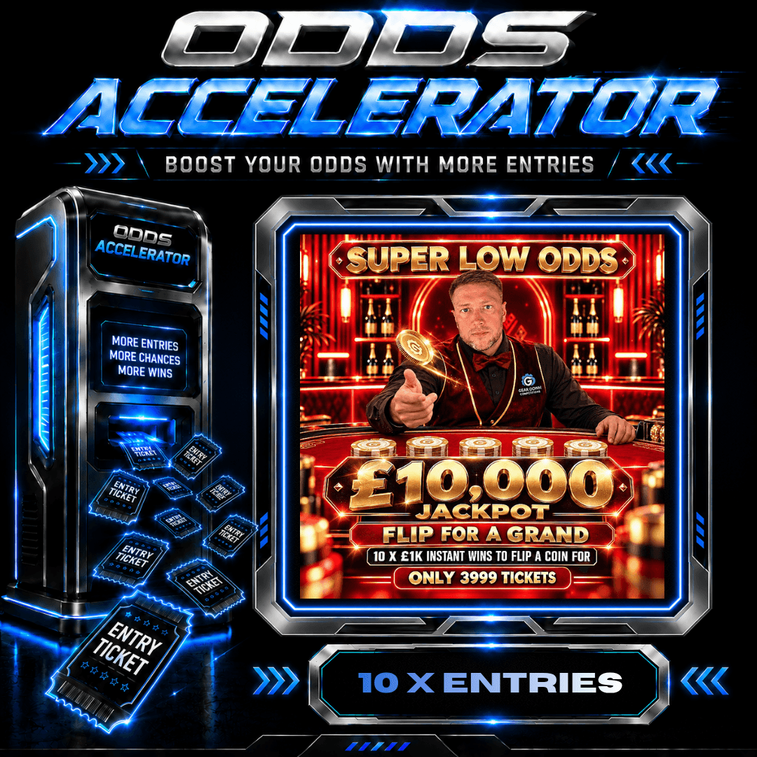 10 X ENTRIES - FLIP FOR A GRAND + £10,000 JACKPOT