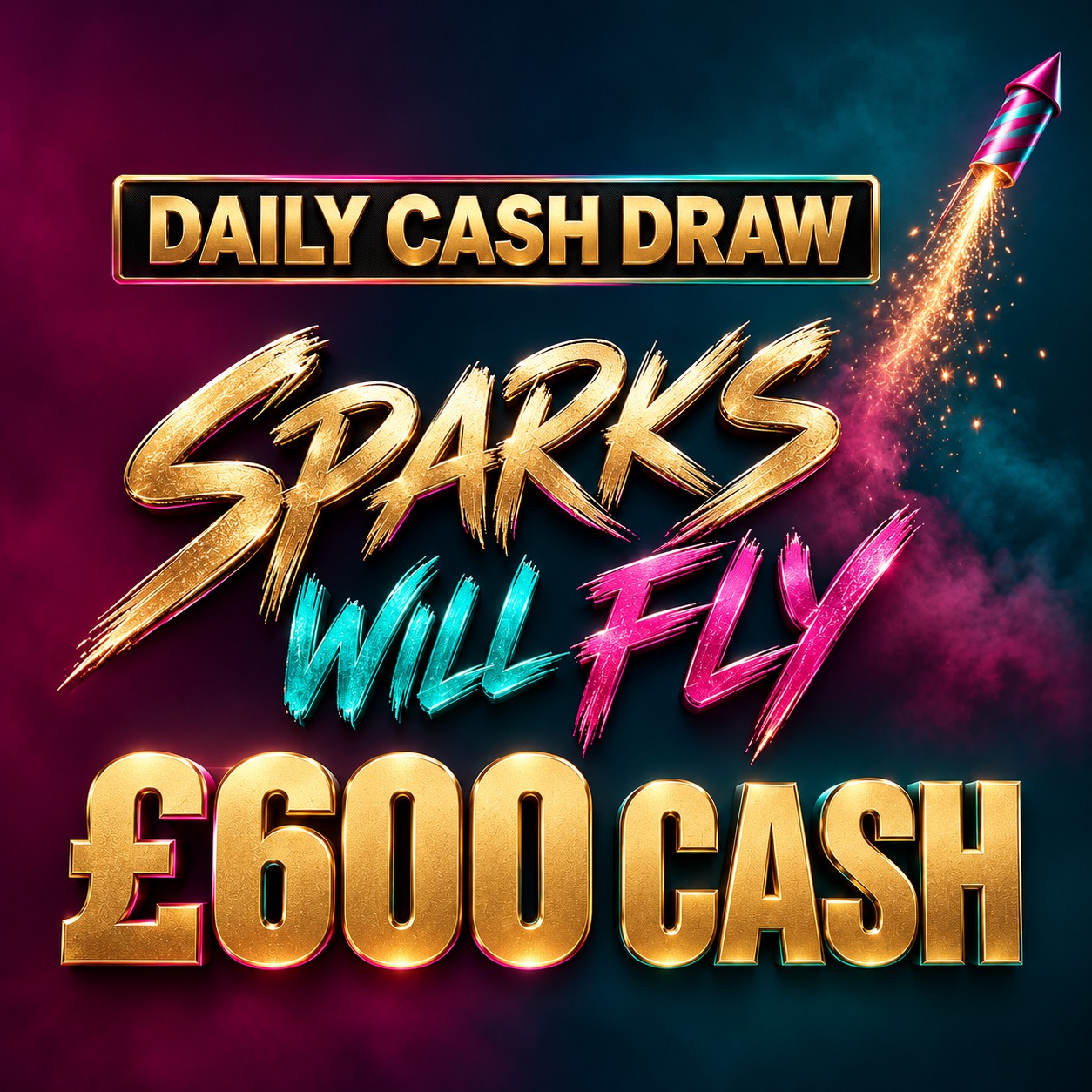 WEDNESDAY - SPARKS WILL FLY - £600 CASH