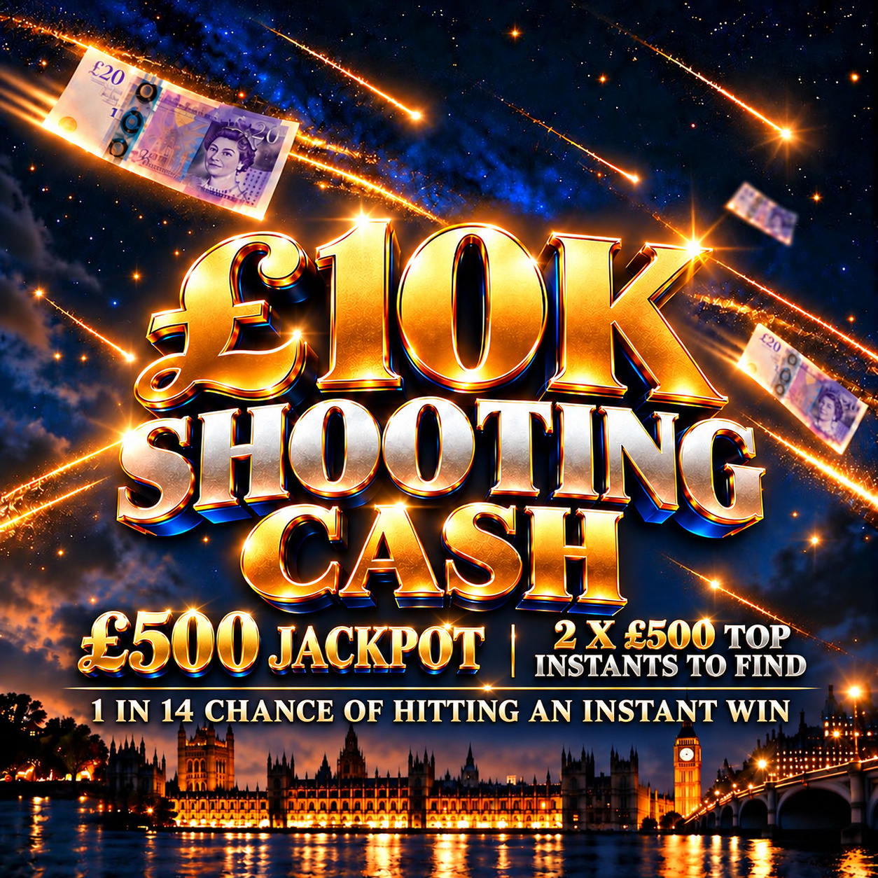 £10K SHOOTING CASH 