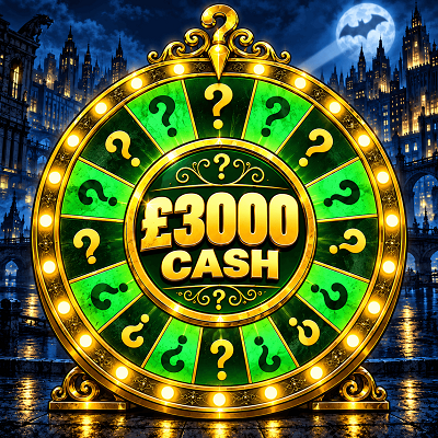 SPIN THE RIDDLER WHEEL ON THE NEXT LIVE DRAW - A CHANCE TO WIN £3K INSTANTLY! 3 X £3K UP FOR GRABS!