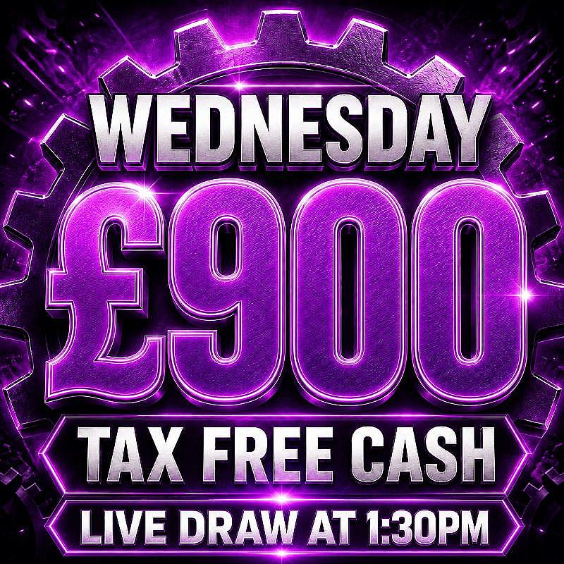 WEDNESDAY DAILY CASH DRAW - £900