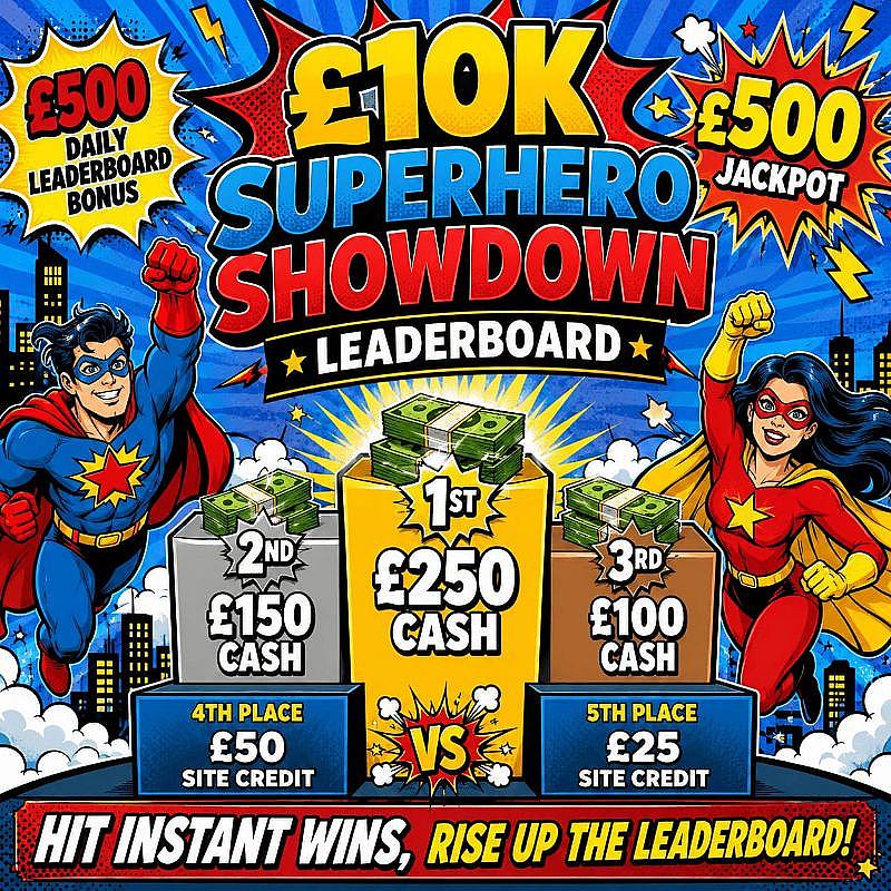 £10K SUPERHERO SHOWDOWN LEADERBOARD