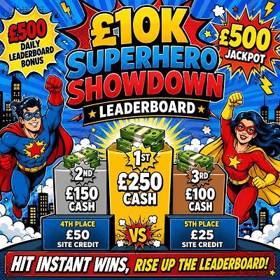 £10K SUPERHERO SHOWDOWN LEADERBOARD