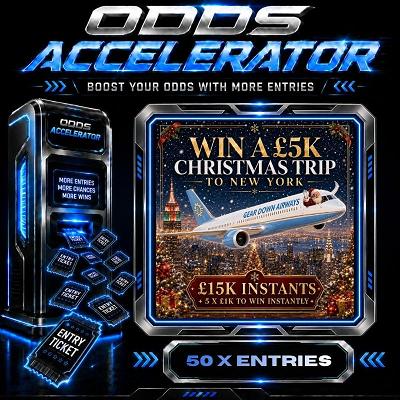 50 X ENTRIES - WIN A £5K CHRISTMAS TRIP TO NEW YORK 