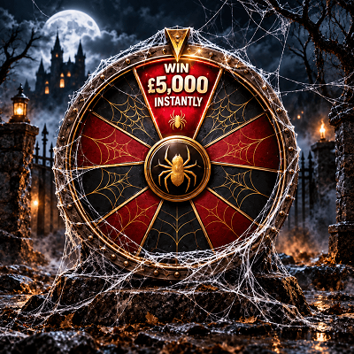 BONUS - SPIN YOUR WEB OF FORTUNE & A CHANCE OF BAGGING £5K, £4K, £3K, £2K, £1K & MORE INSTANTLY !!!!