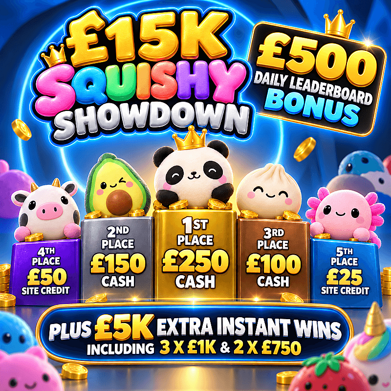 £15K SQUISHY SHOWDOWN LEADERBOARD