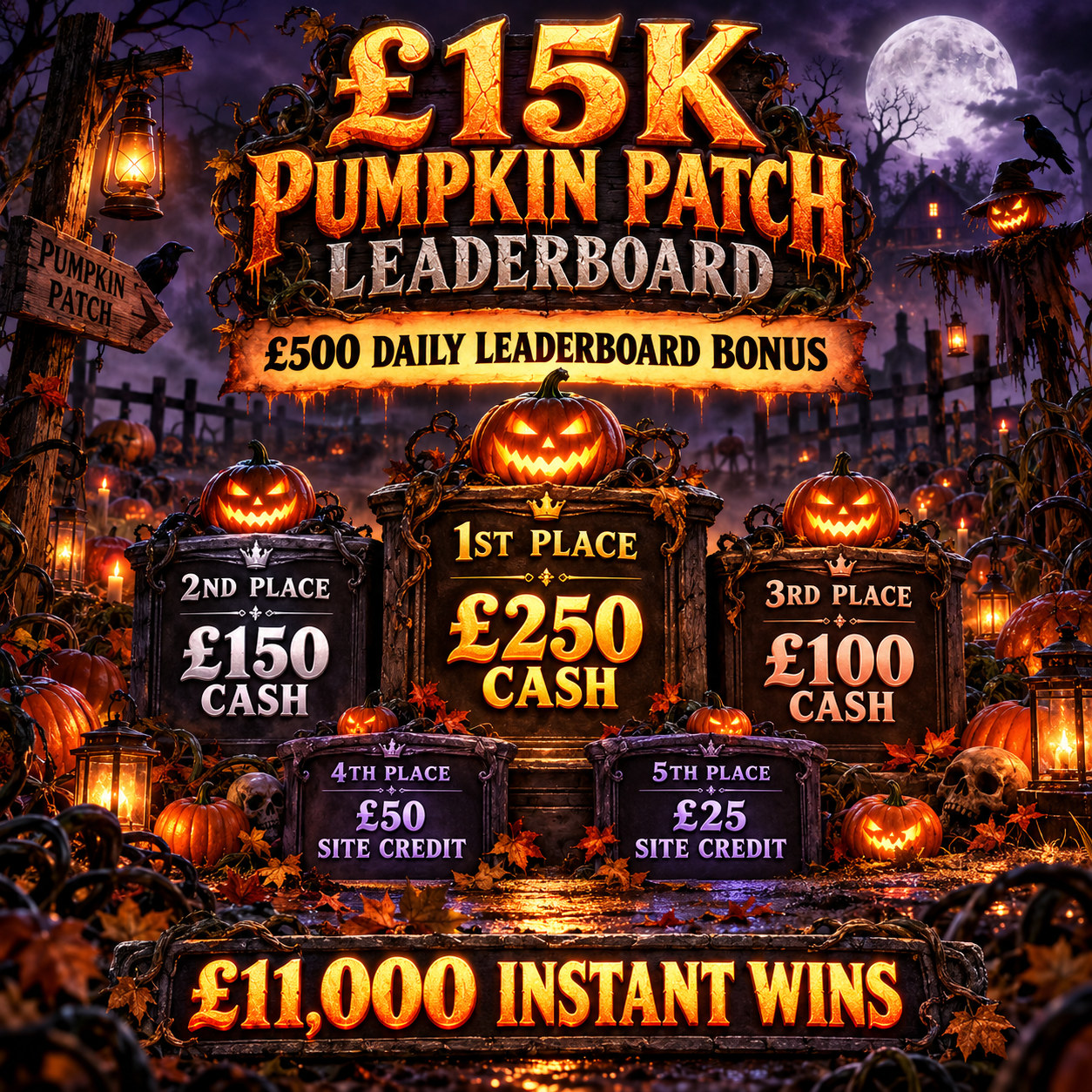£15K PUMPKIN PATCH LEADERBOARD 🎃 