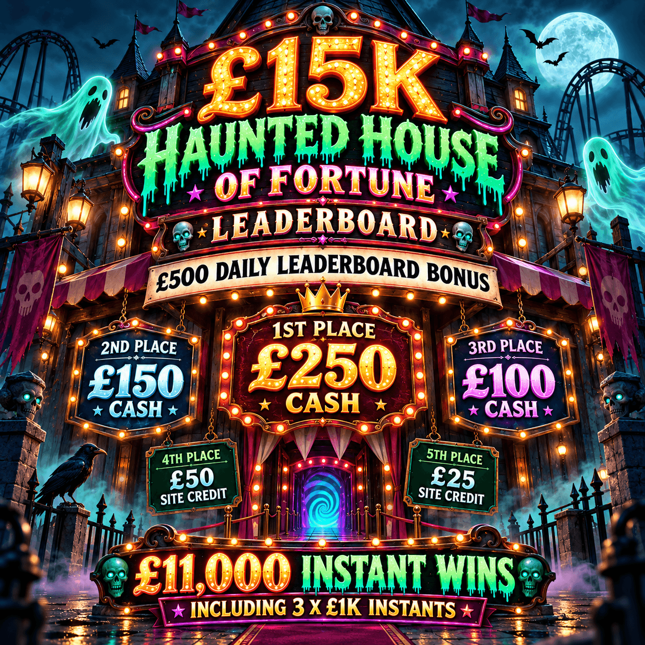 👻 £15K HAUNTED HOUSE OF FORTUNE 🏚️